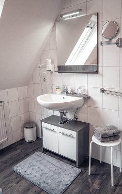 Apartment mit modernem Badezimmer im Landhotel Schwarzer Adler Tiefenbronn